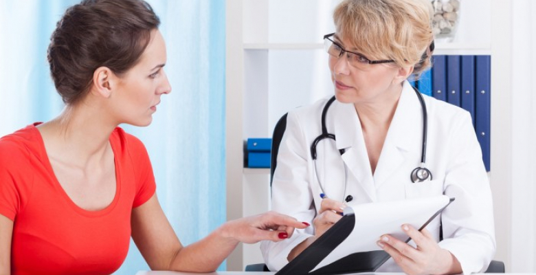 Doctor talking with patient about recommendations